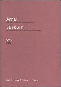 Annali dell'Istituto storico italo-germanico in Trento (2003). Vol. 29 - copertina