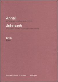 Annali dell'Istituto storico italo-germanico in Trento (2003). Vol. 29 - copertina