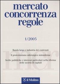 Mercato concorrenza regole (2005). Vol. 1 - copertina