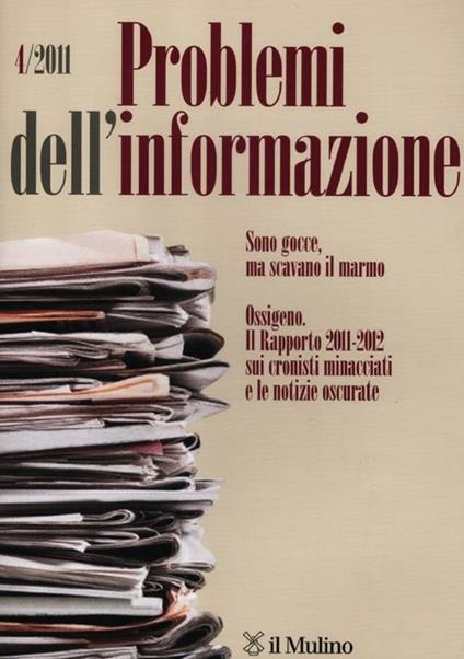 Problemi dell'informazione (2011). Vol. 4 - copertina