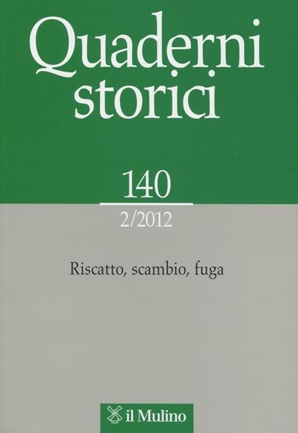 Quaderni storici (2012). Vol. 2 - copertina