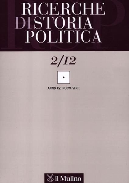 Ricerche di storia politica (2012). Vol. 2 - copertina
