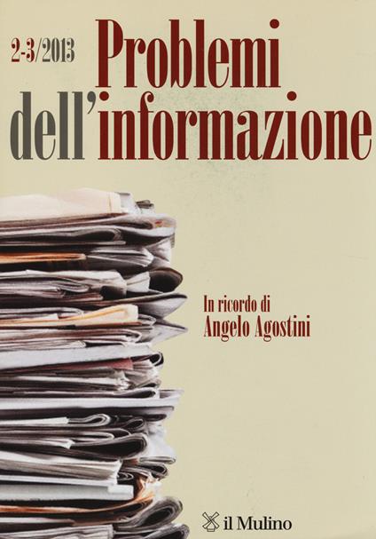 Problemi dell'informazione (2013) vol. 2-3 - copertina