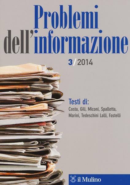 Problemi dell'informazione (2014). Vol. 3 - copertina