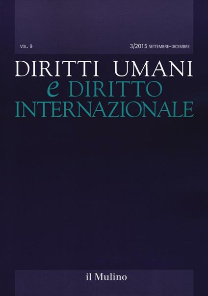 Diritti umani e diritto internazionale (2015). Vol. 3 - copertina