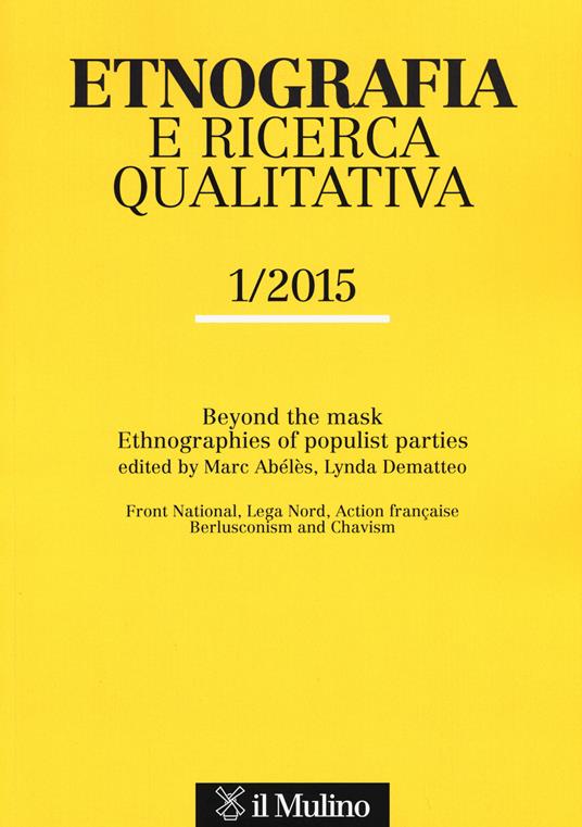 Etnografia e ricerca qualitativa (2015). Ediz. italiana e inglese. Vol. 1 - copertina