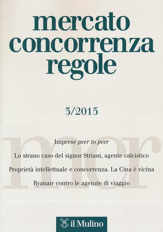 Mercato concorrenza regole (2015). Vol. 3 - copertina