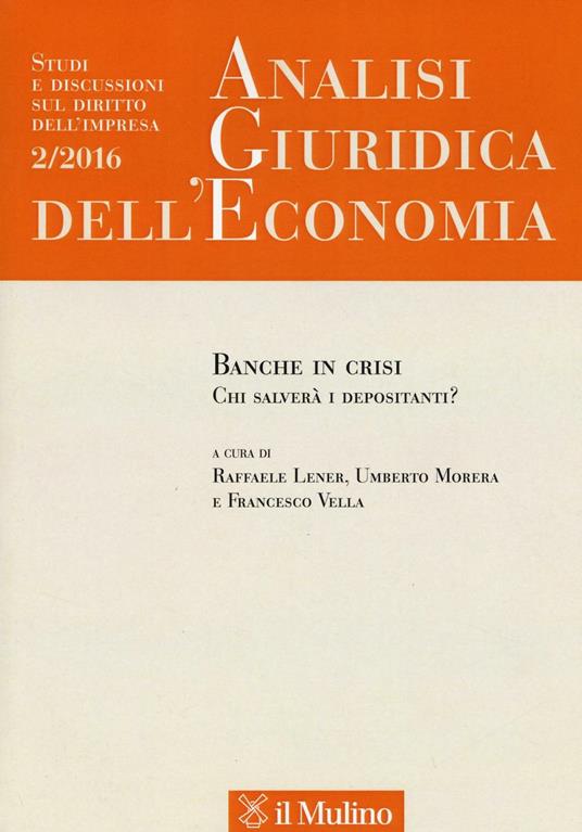 Analisi giuridica dell'economia (2016). Vol. 2 - copertina