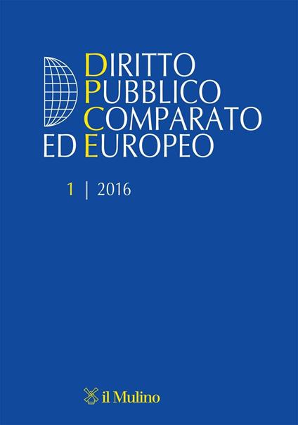 Diritto pubblico comparato europeo (2016). Vol. 1 - copertina