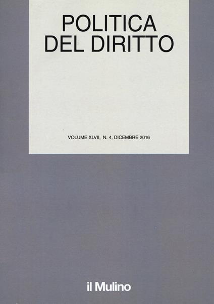 Politica del diritto (2016). Vol. 4 - copertina