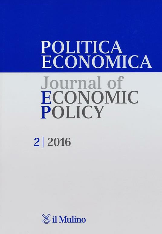 Politica economica-Journal of economic policy. Vol. 2 - copertina