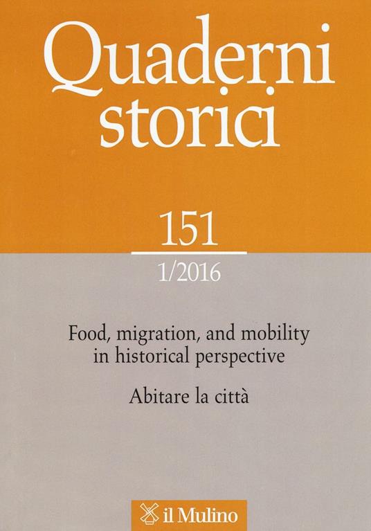 Quaderni storici (2016). Vol. 1 - copertina