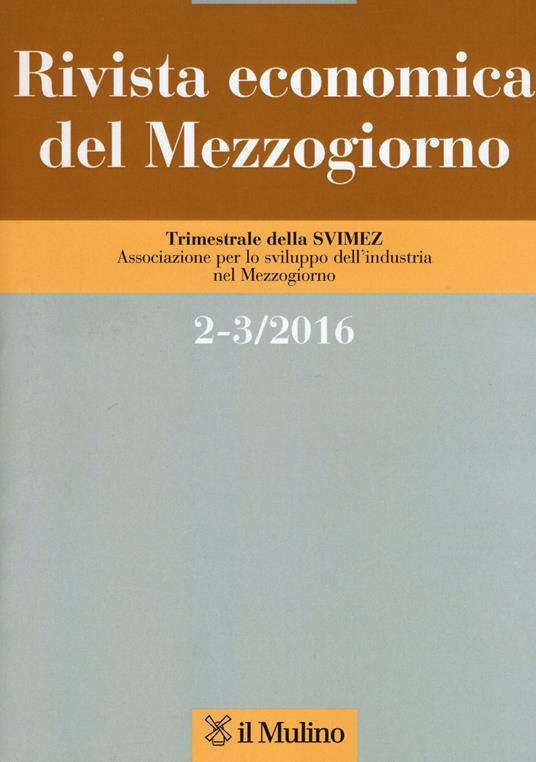 Rivista economica del Mezzogiorno vol. 2-3 (2016) - copertina