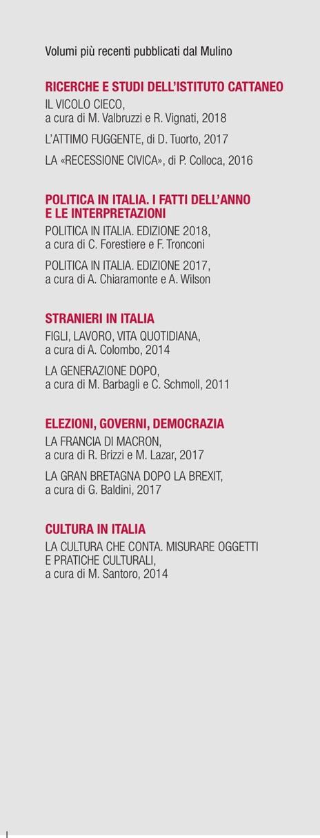 Politica in Italia. I fatti dell'anno e le interpretazioni 2018 - 2