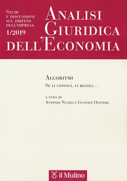 Analisi giuridica dell'economia (2019). Vol. 1 - copertina