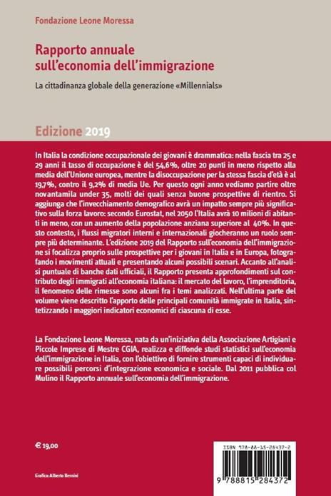 Rapporto annuale sull'economia dell'immigrazione 2019. La cittadinanza globale della generazione "Millennials" - 2