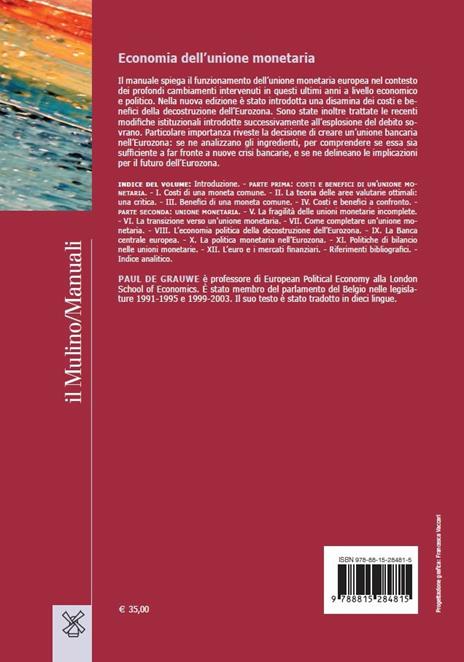 Economia dell'unione monetaria - Paul De Grauwe - 2