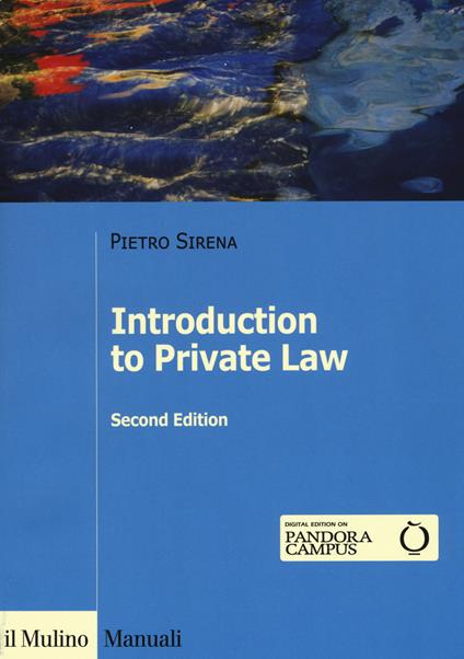 Introduction to private law - Pietro Sirena - copertina