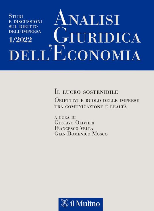 Analisi giuridica dell'economia (2022). Vol. 1 - copertina