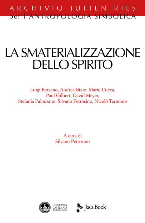 La smaterializzazione dello spirito - copertina