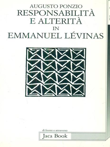 Responsabilità e alterità in Emmanuel Lévinas - Augusto Ponzio - copertina