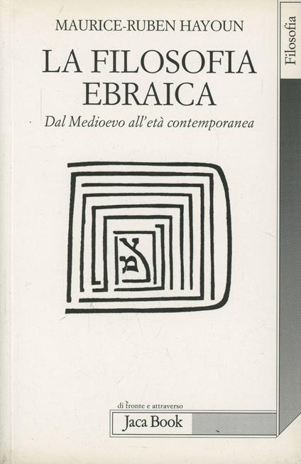 La filosofia ebraica - Maurice-Ruben Hayoun - copertina