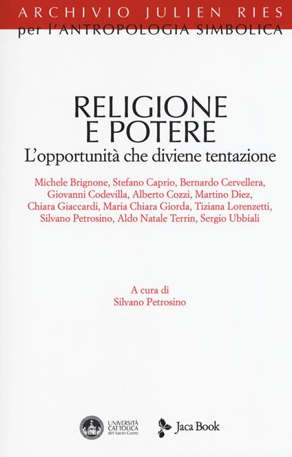 Religione e potere. L'opportunità che diviene tentazione - copertina