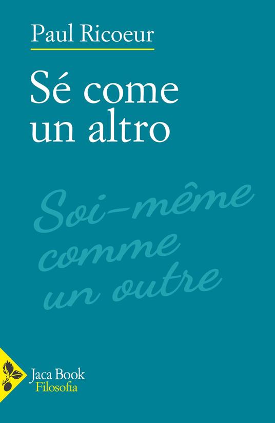 Sé come un altro - Paul Ricoeur - copertina