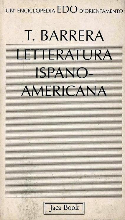 Letteratura ispanoamericana - Trinidad Barrera Lopez - copertina