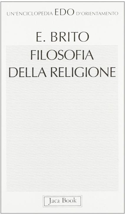 Filosofia della religione - Emilio Brito - copertina