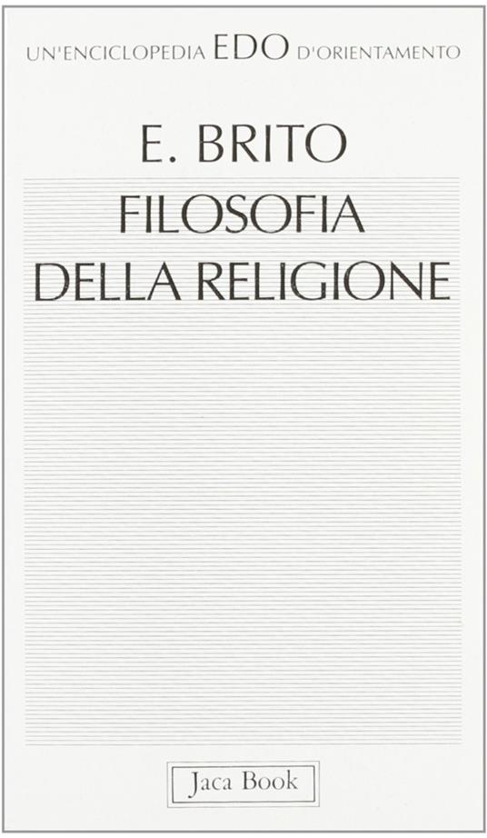 Filosofia della religione - Emilio Brito - copertina