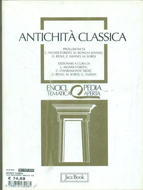 Antichità classica - copertina