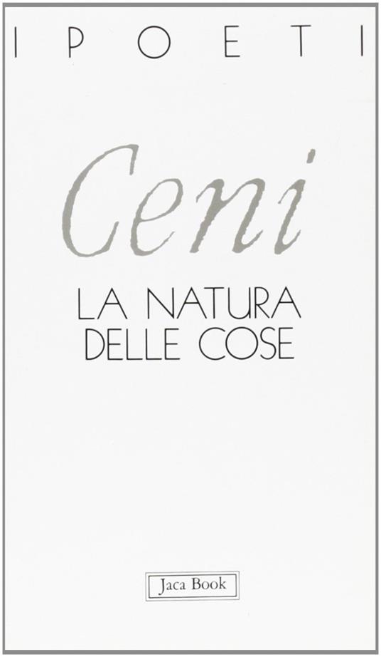 La natura delle cose - Alessandro Ceni - copertina