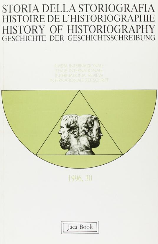 Storia della storiografia. Vol. 30 - copertina