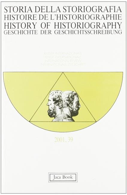 Storia della storiografia. Vol. 39 - copertina