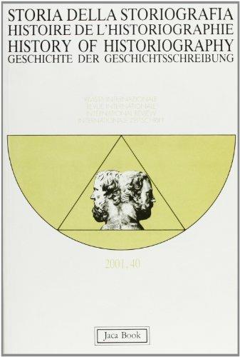 Storia della storiografia. Vol. 40 - copertina