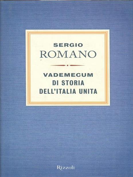 Vademecum di storia dell'Italia unita - Sergio Romano - copertina