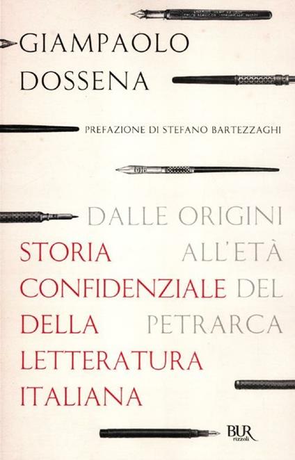 Storia confidenziale della letteratura italiana. Vol. 1: Dalle origini all'età del Petrarca - Giampaolo Dossena - copertina