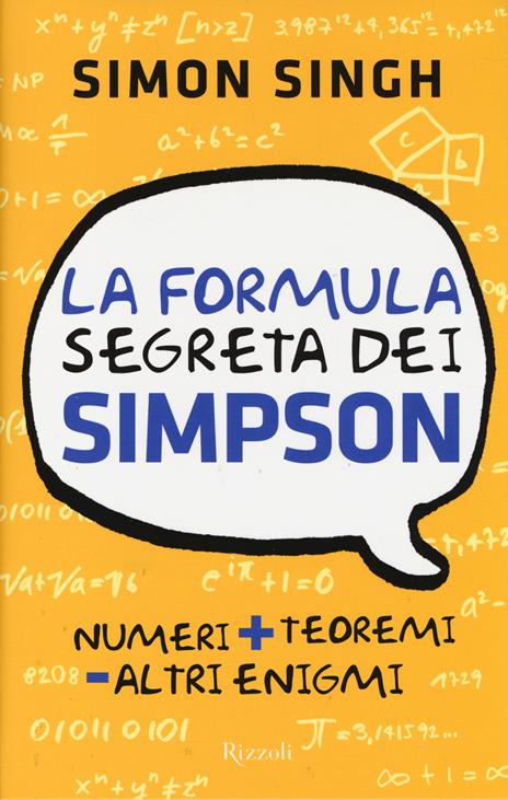 La formula segreta dei Simpson - Simon Singh - copertina