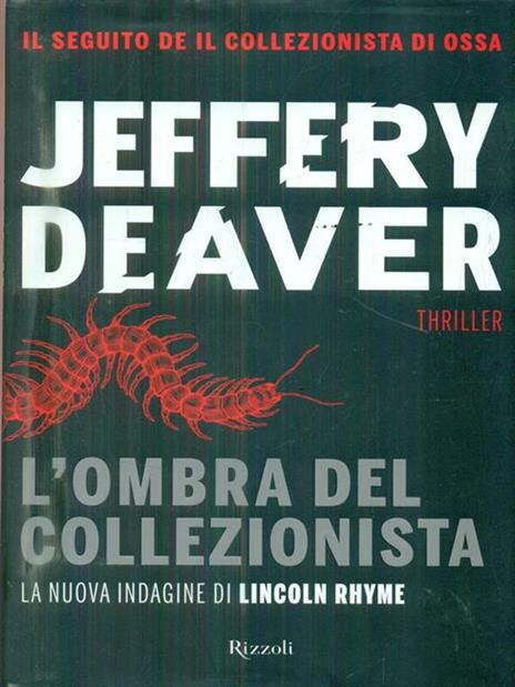 L'ombra del collezionista - Jeffery Deaver - copertina