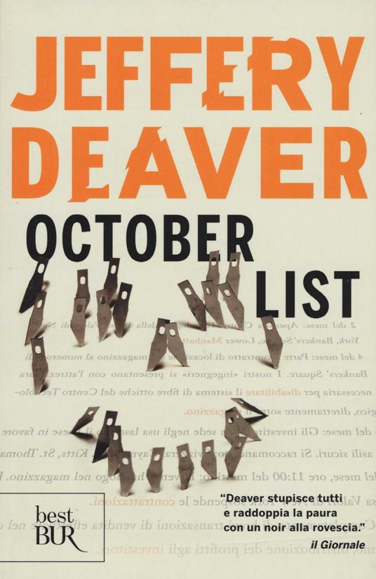 October List - Jeffery Deaver - copertina