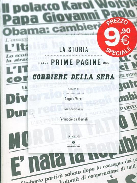 La storia nelle prime pagine del Corriere della Sera. Ediz. illustrata - copertina