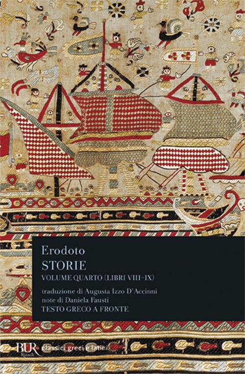 Storie. Testo greco a fronte. Vol. 4: Libri 8º-9º - Erodoto - copertina