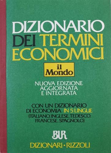 Dizionario dei termini economici de «Il mondo» - copertina