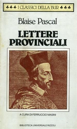  Lettere provinciali -  Blaise Pascal - copertina