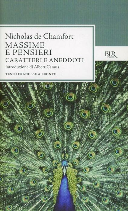 Massime e pensieri. Caratteri e aneddoti - Nicolas de Chamfort - copertina