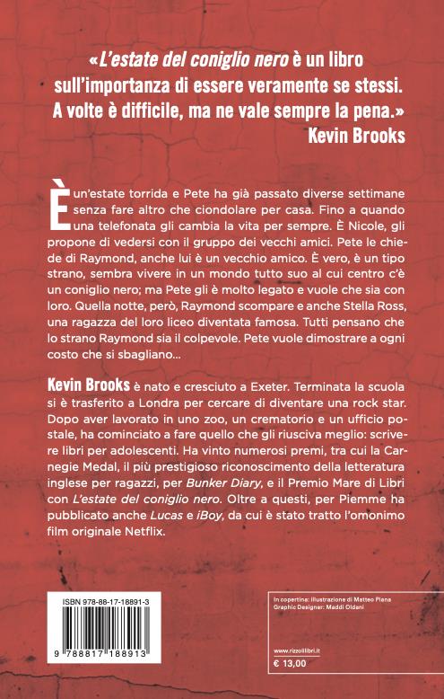 L'estate del coniglio nero - Kevin Brooks - 2