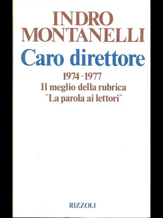 Caro direttore - Indro Montanelli - copertina
