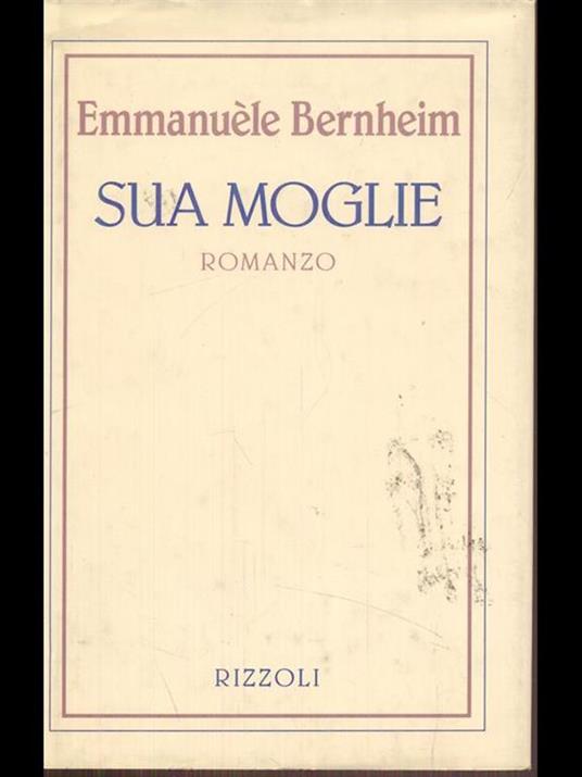 Sua moglie - Emmanuèle Bernheim - copertina