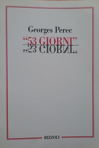 I cinquantatré giorni - Georges Perec - copertina